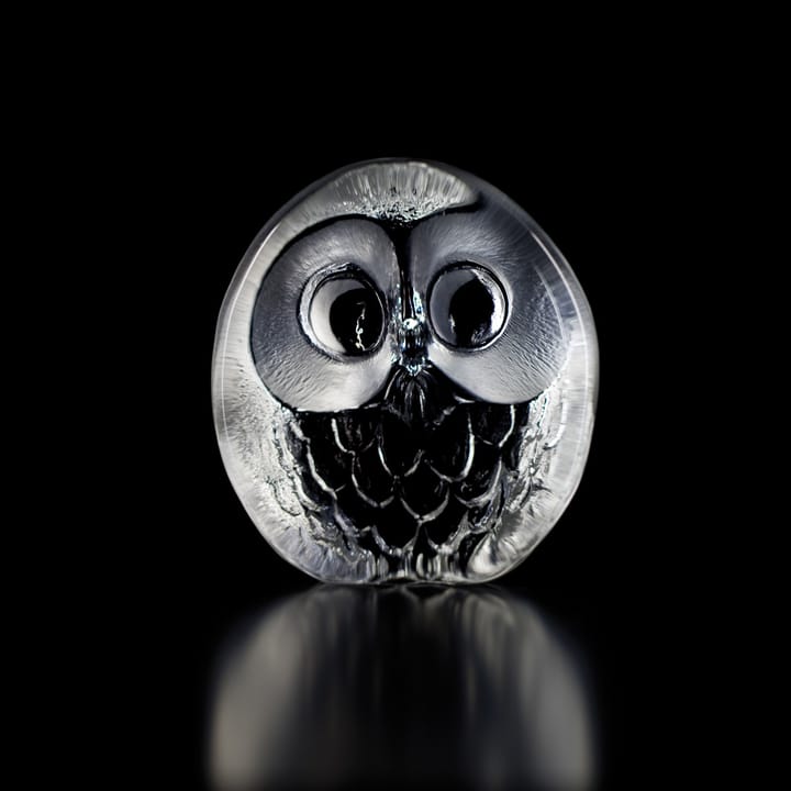 Wildlife Glasskulptur ugle, klar Målerås Glasbruk