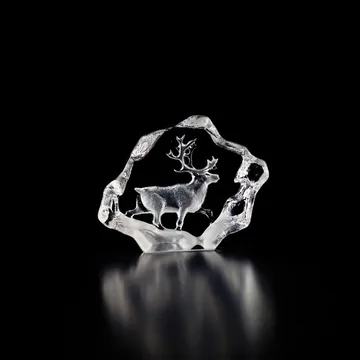 Wildlife ren glasskulptur - Mini - Målerås Glasbruk