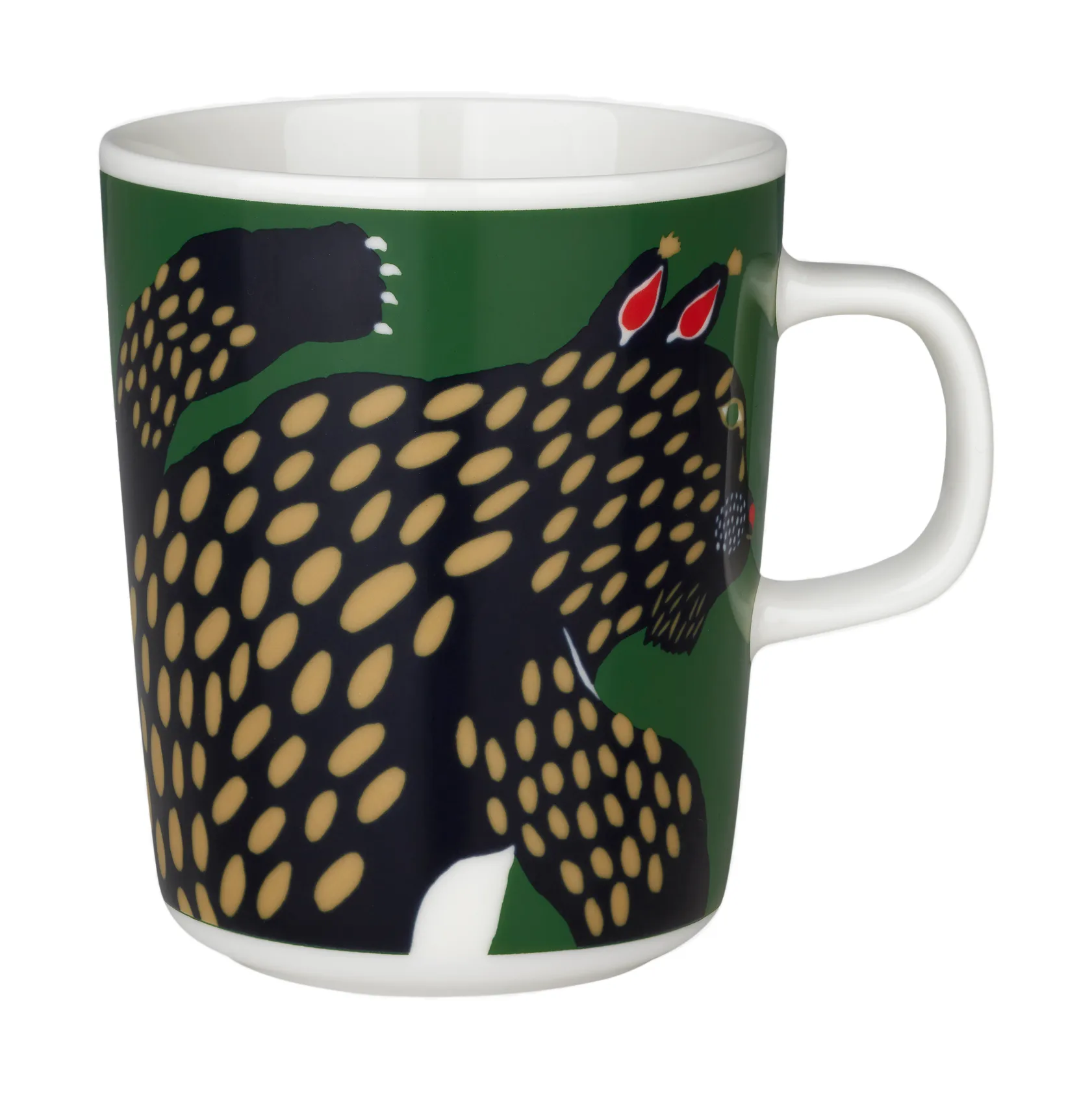 Ilves kopp 2,5 dl, White-green-dark blue Marimekko