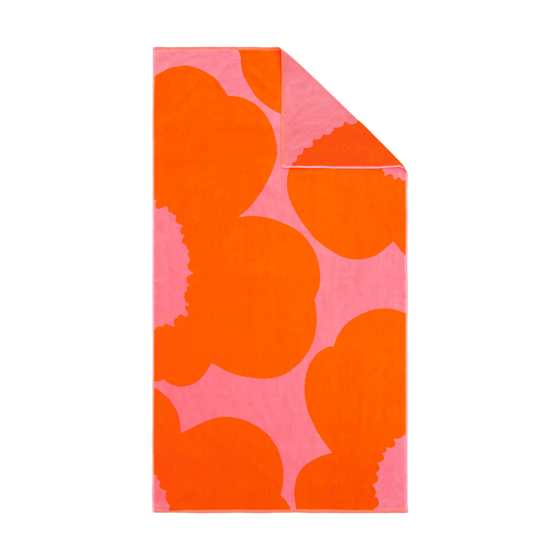 Iso Unikko badehåndkle, Pink-orange red, 100x180 cm Marimekko