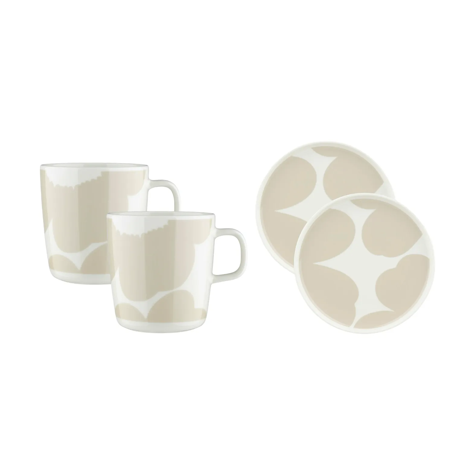 Iso Unikko frokostsett 4 deler, White-straw Marimekko