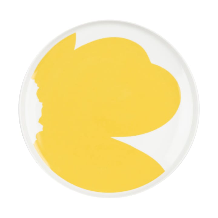 Iso Unikko tallerken Ø25 cm, White-spring yellow Marimekko