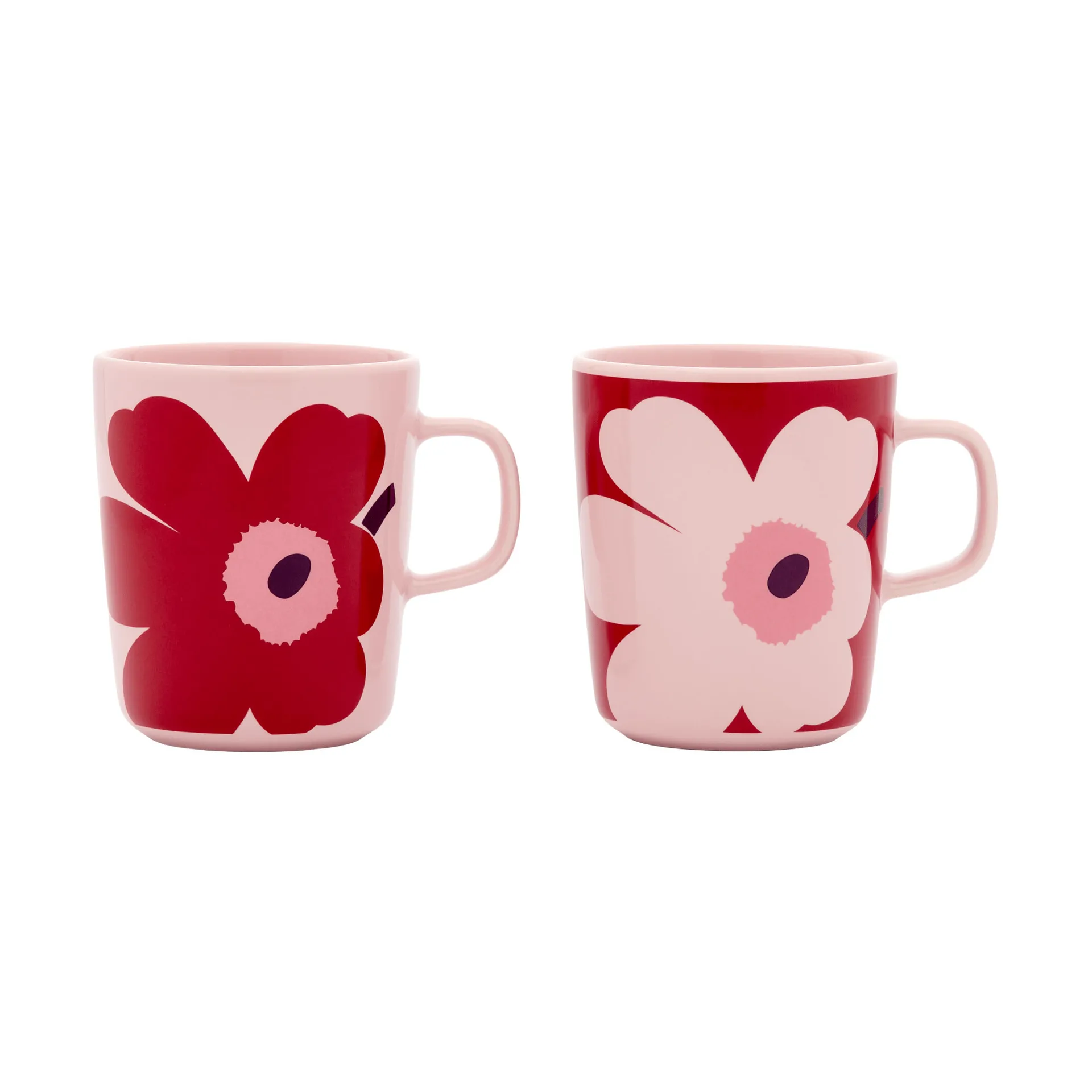 Juhla Unikko kopp 25 cl 2-stk., Pink-ttranebær-plomme Marimekko