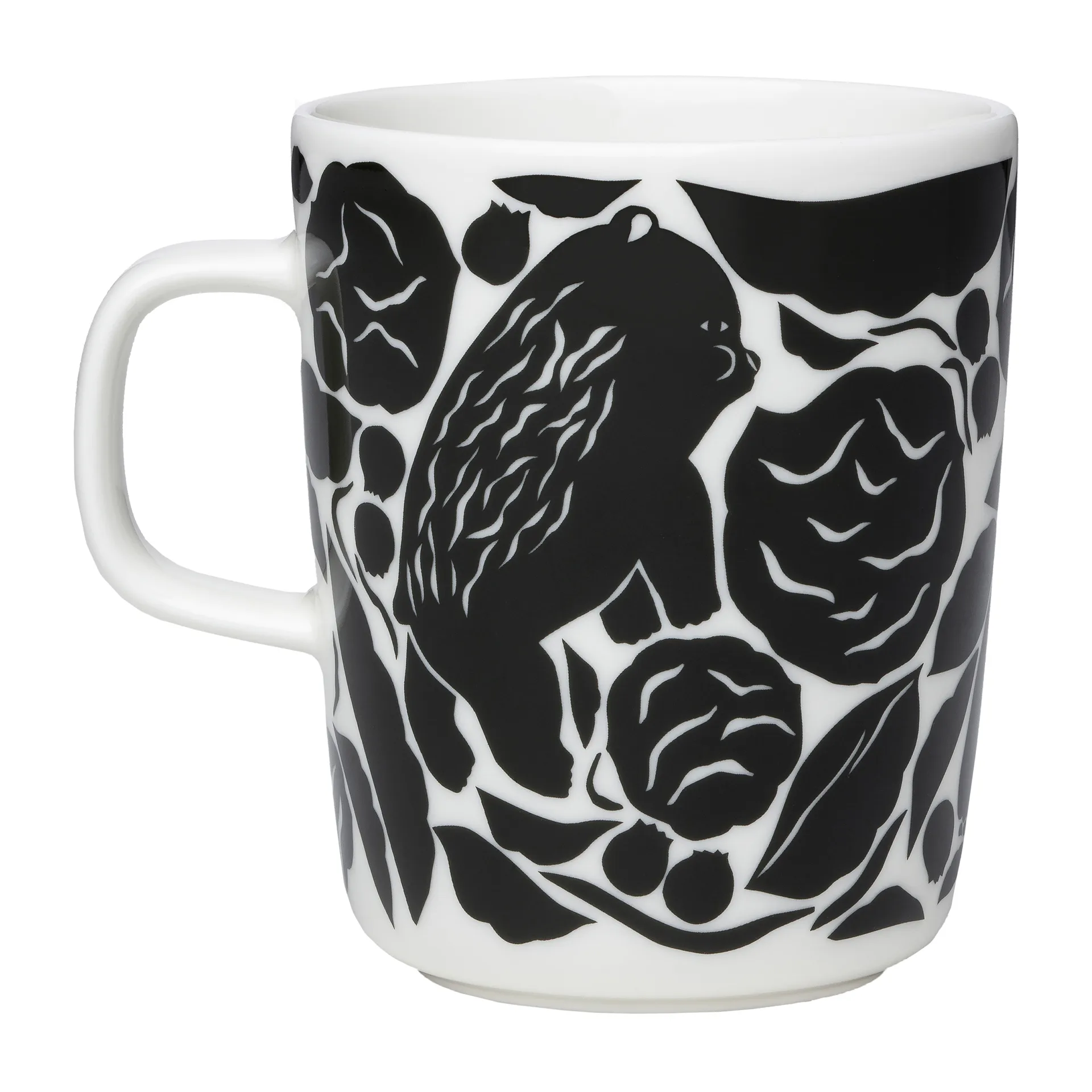 Karhuemo kopp 2,5 dl, Hvit-mørkegrønn Marimekko