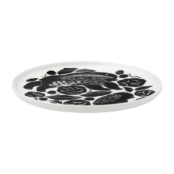 Karhuemo tallerken Ø 20 cm - Hvit-mørkegrønn - Marimekko