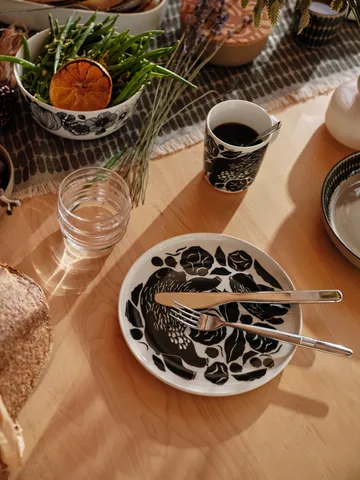 Karhuemo tallerken Ø 20 cm - Hvit-mørkegrønn - Marimekko
