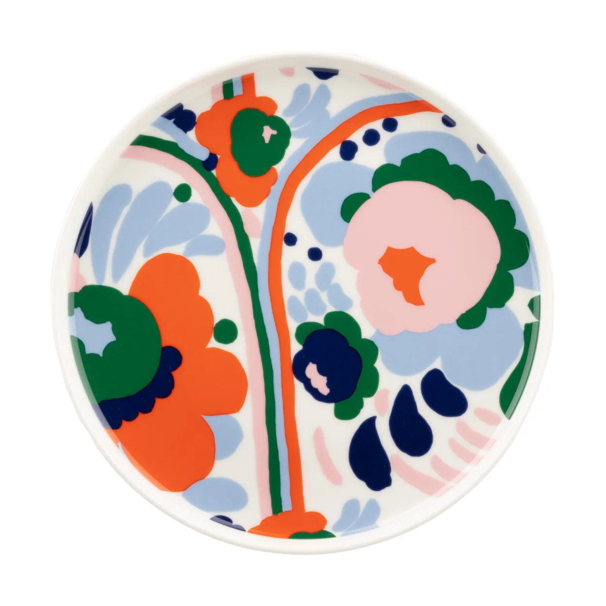 Marimekko Karuselli tallerken Ø20 cm White-d blue-orange-light pink