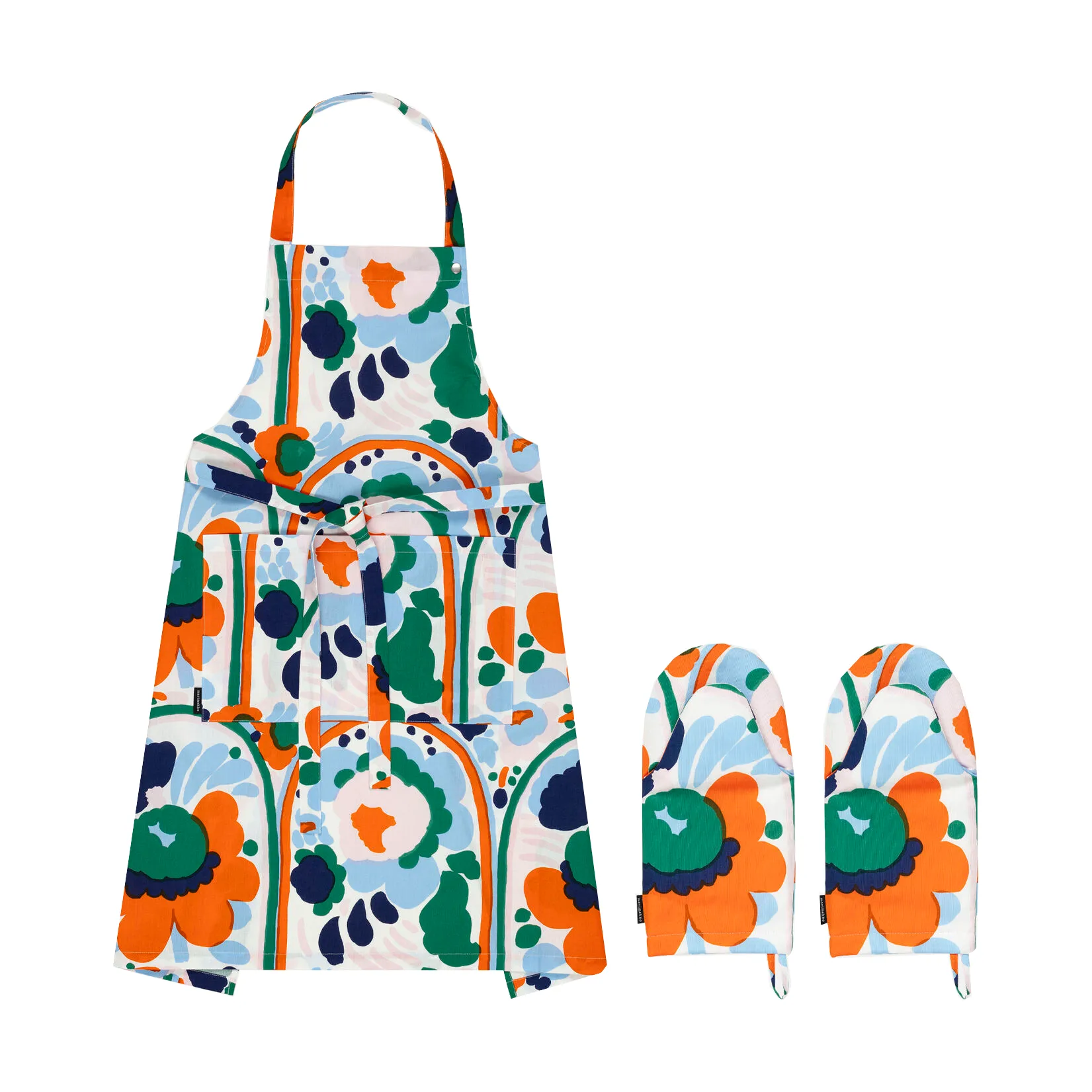 Karuselli tekstilsett 3 deler, White-orange-blue-emerald Marimekko