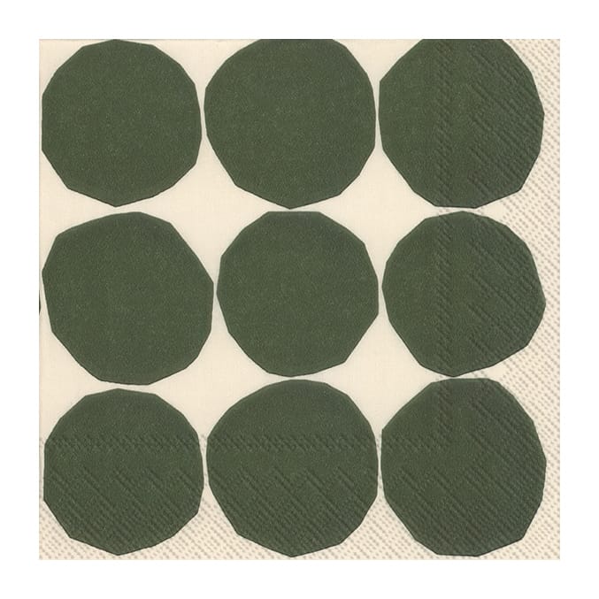Kivet serviett 33x33 cm 20-pakning, Hvit-grønn Marimekko