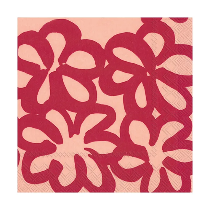 Kjempeblomst serviett 33x33 cm 20-pack, Rose Marimekko