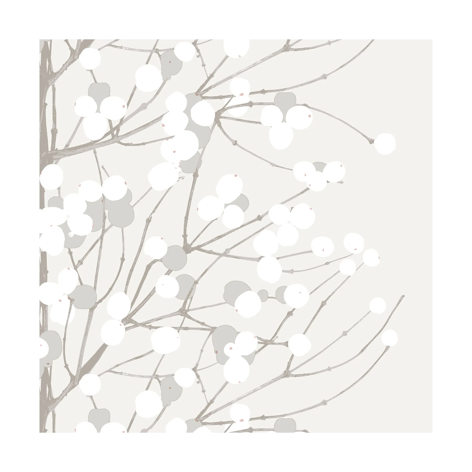 Lumimarja serviett 33x33 cm 20-pk, White Marimekko