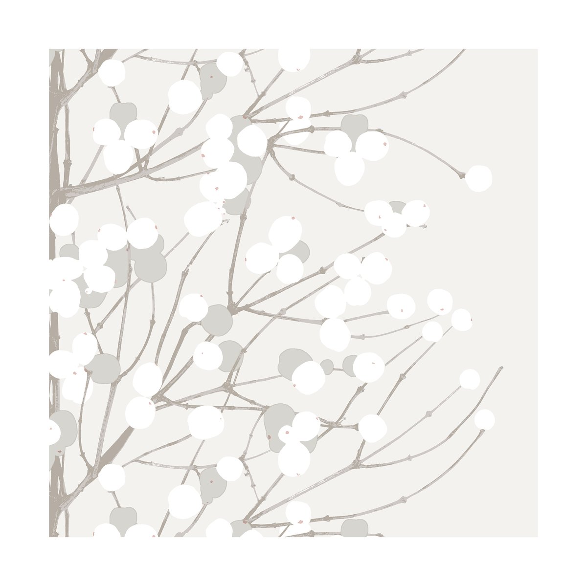 Marimekko Lumimarja serviett 33x33 cm 20-pk White