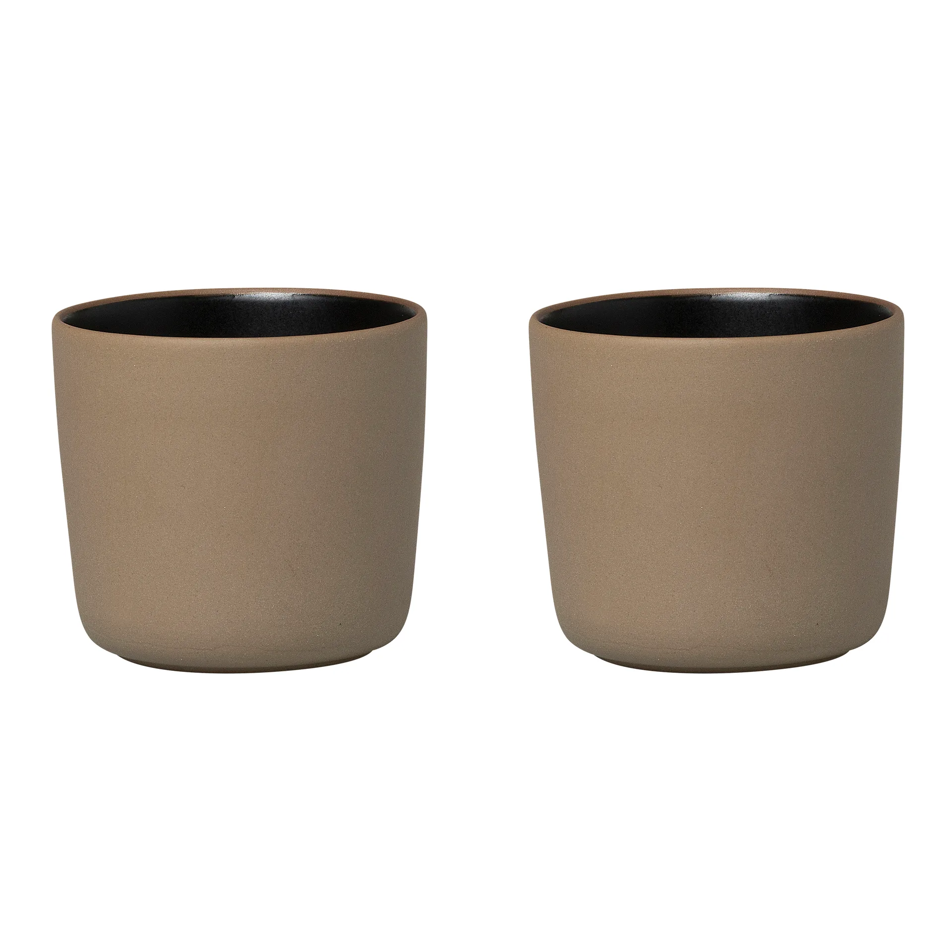 Oiva kaffekopp uten hank 20 cl 2-stk., Brun-svart Marimekko