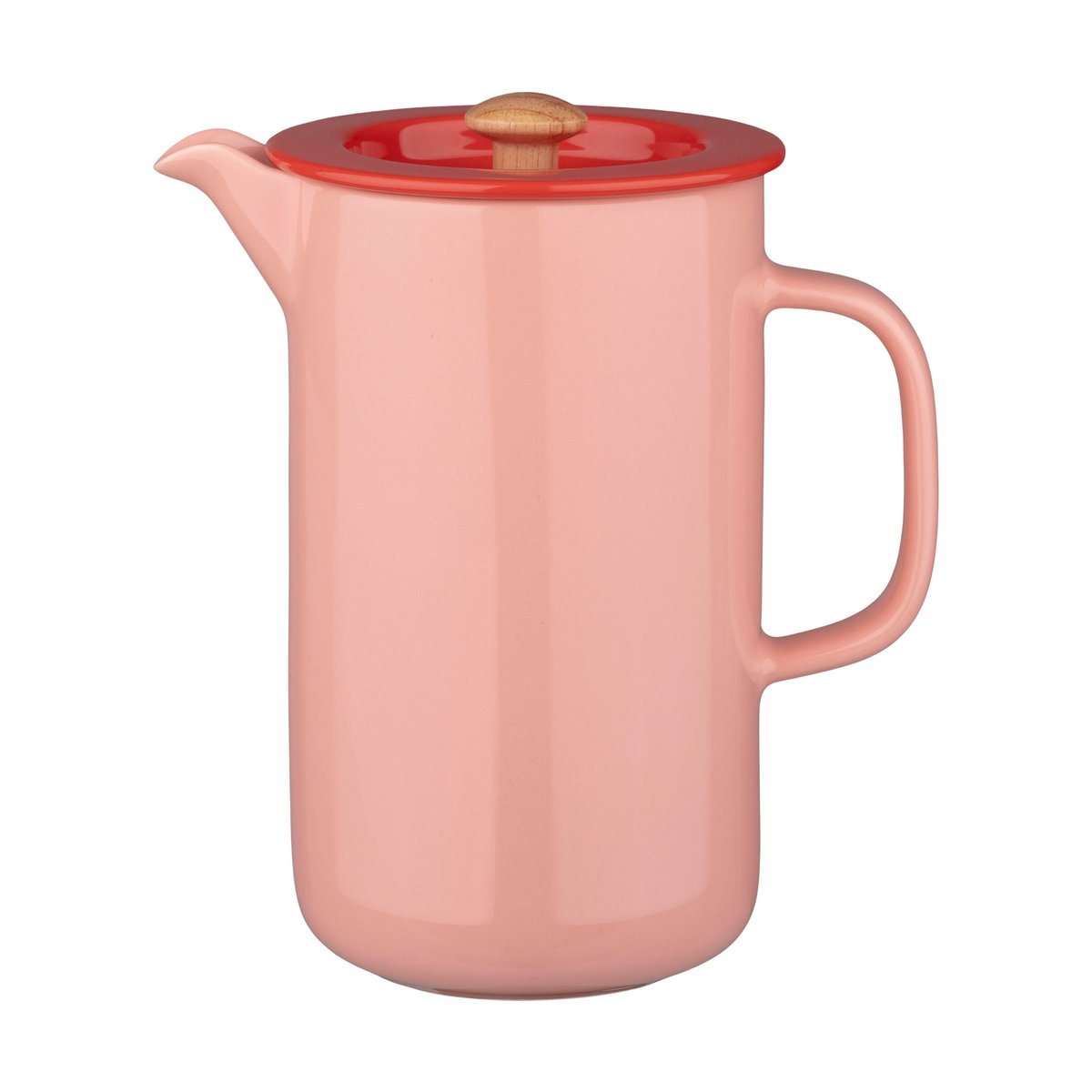 Marimekko Oiva presskanne Salmon red-tomato red