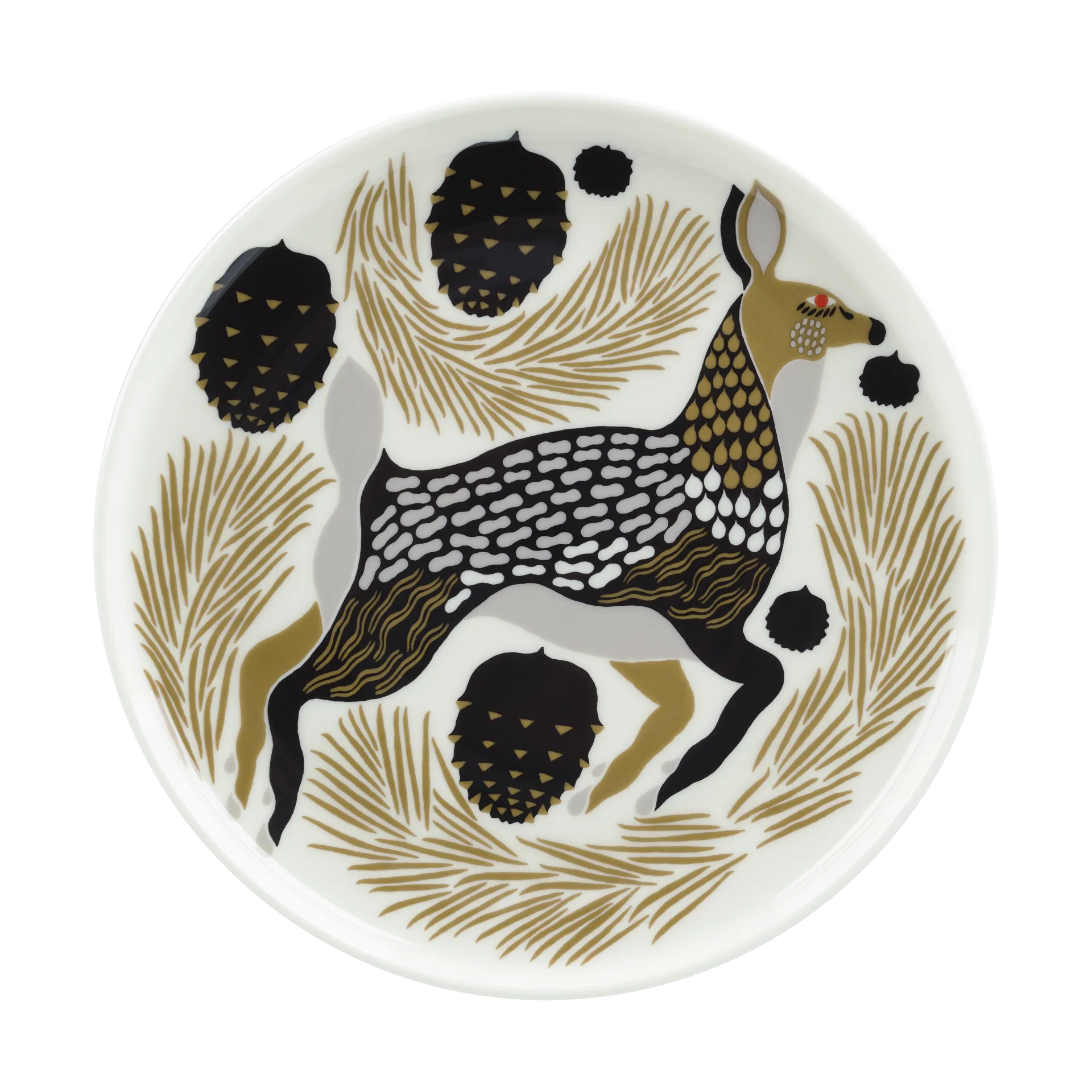 Peura tallerken Ø20 cm, White-coal-mud-light grey Marimekko