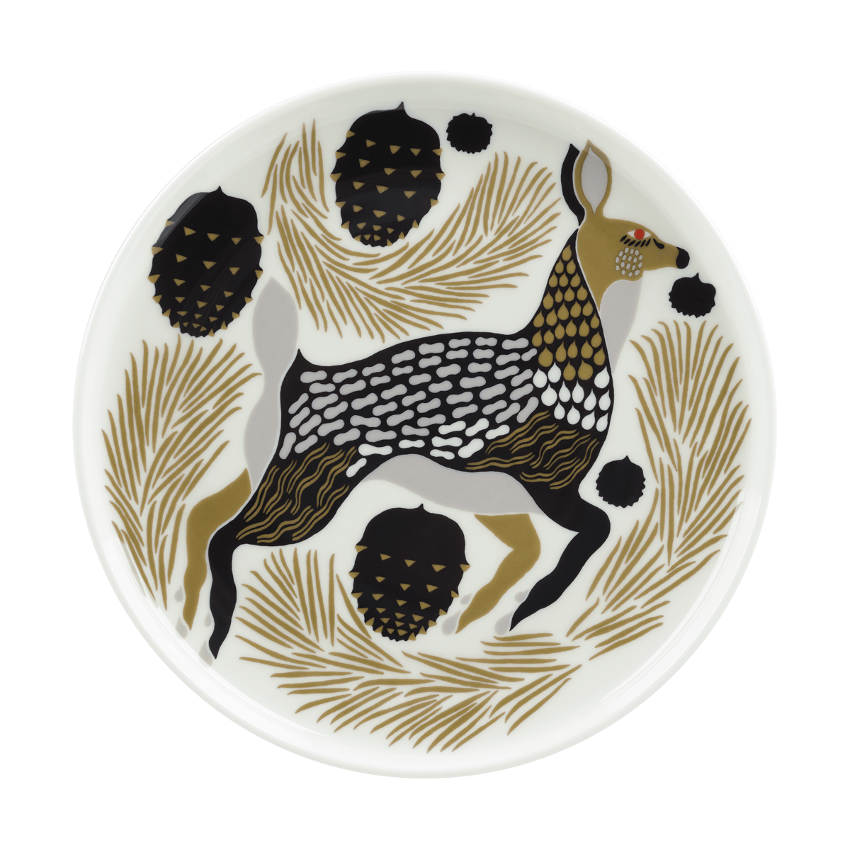 Marimekko Peura tallerken Ø20 cm White-coal-mud-light grey