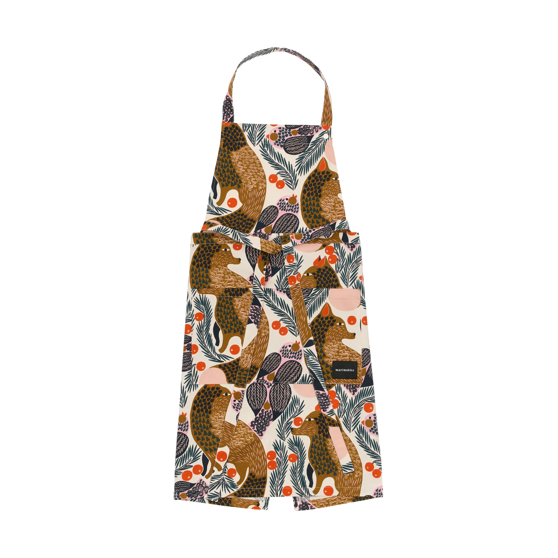 Pieni Ketunmarja forkle, White-multicolor Marimekko