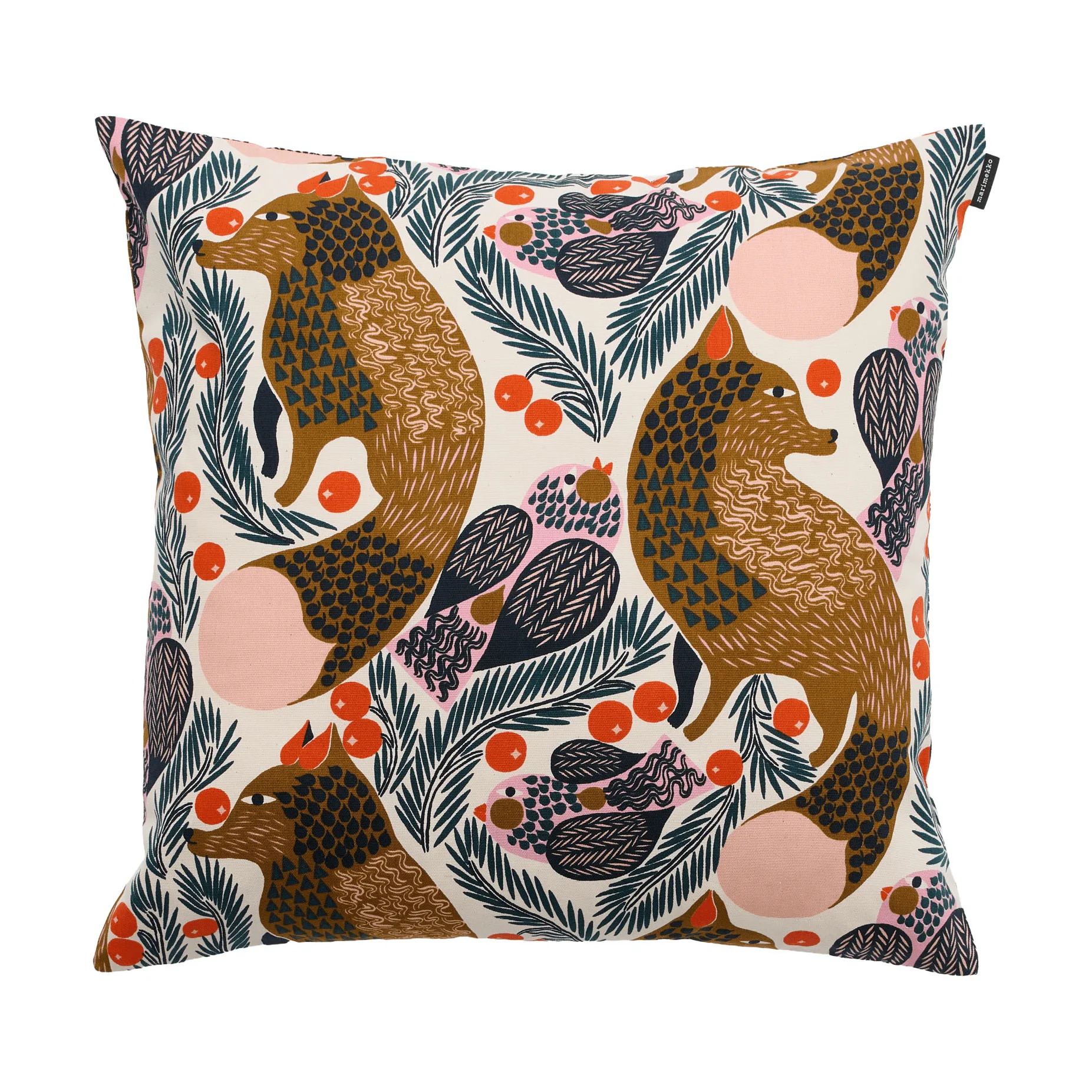 Pieni Ketunmarja putevar 50 x 50 cm, White-multicolor Marimekko