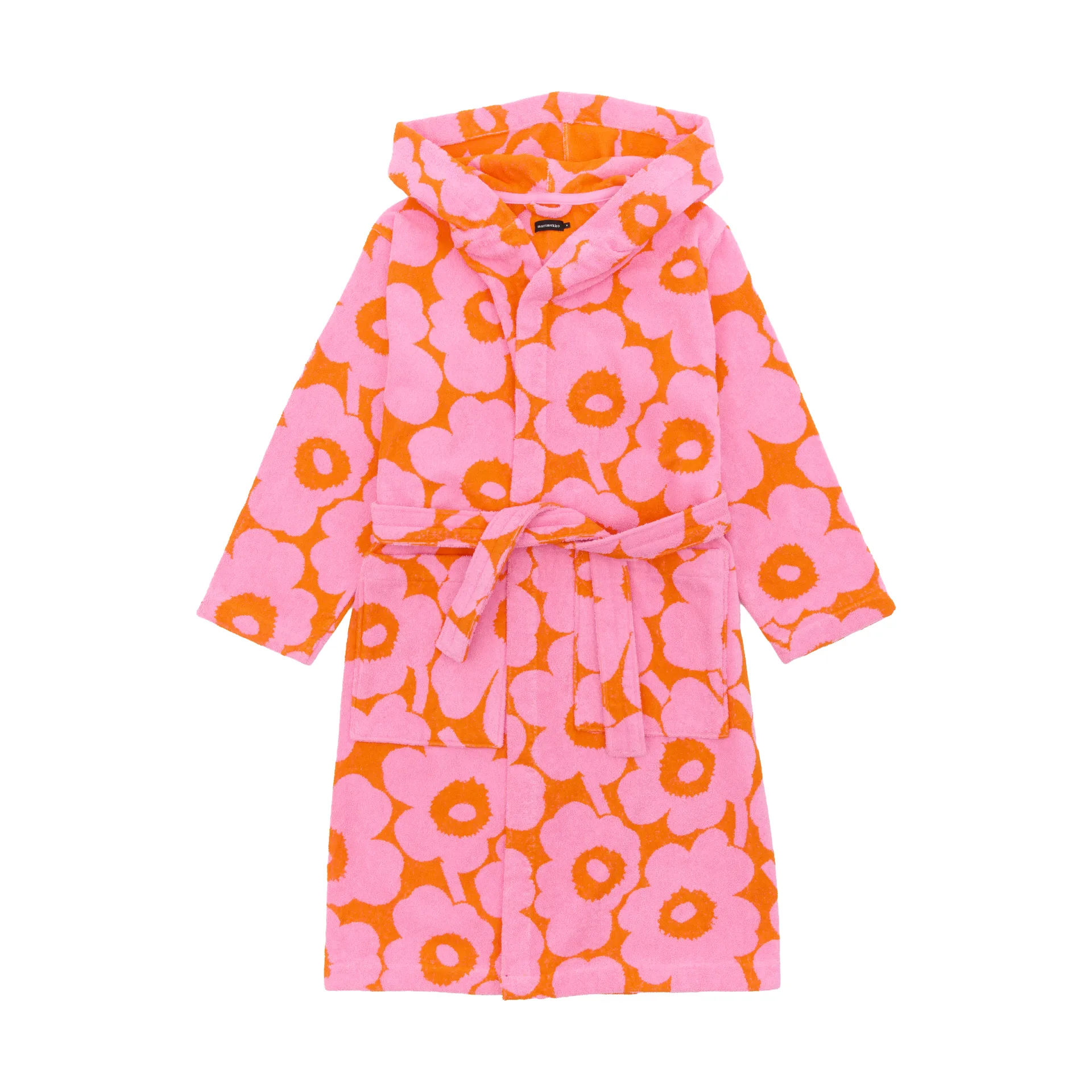 Pieni Unikko badekåpe S, Orange-pink Marimekko