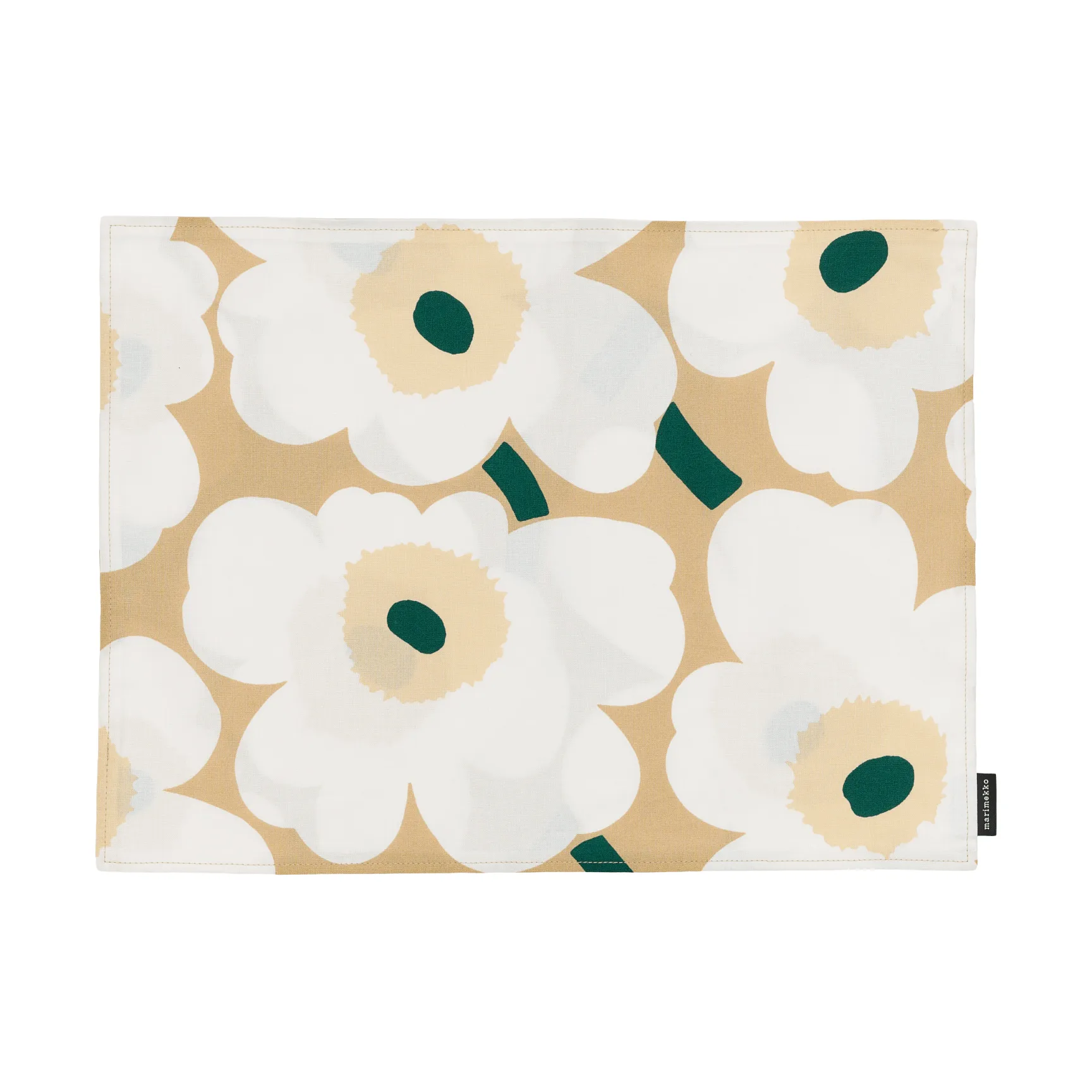 Pieni unikko bordbrikke akryl, Sand-hvit-høy-smaragd Marimekko