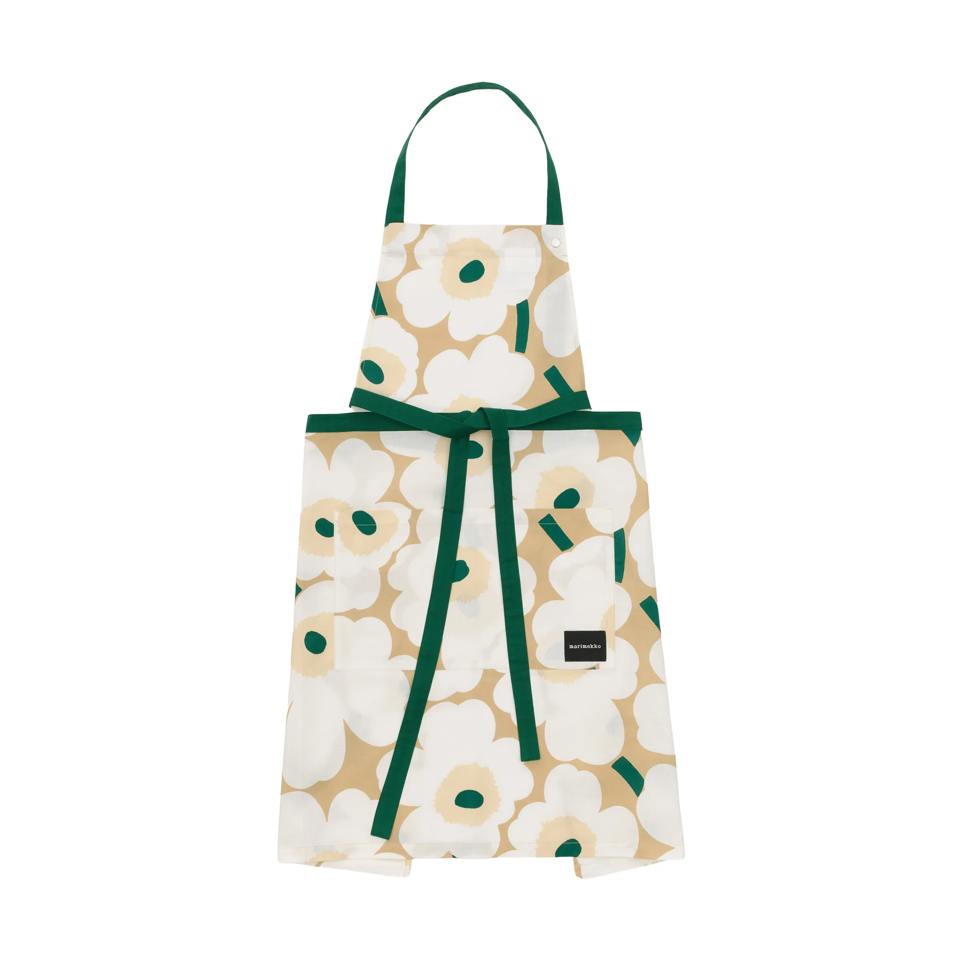 Pieni Unikko forkle, Sand-hvit-høy-smaragd Marimekko