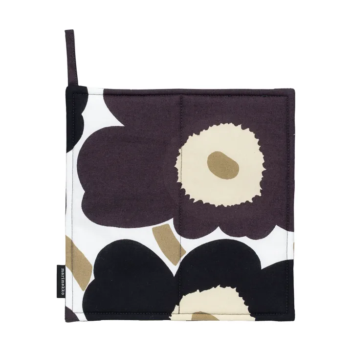Pieni Unikko gryteklut 21,5x21,5 cm - White-dark grey-beige - Marimekko