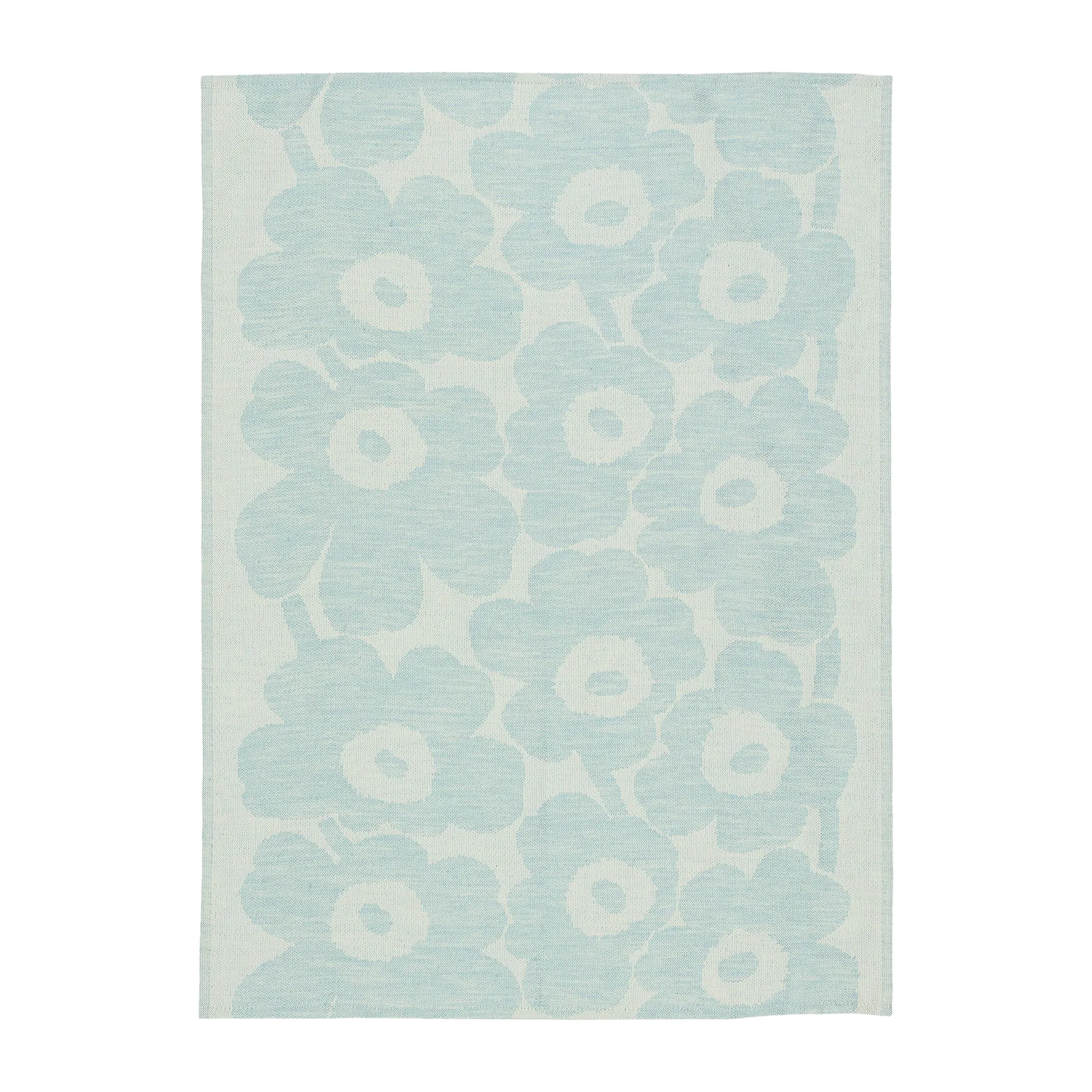 Pieni Unikko kjøkkenhåndkle bomull-lin 50 x 70 cm, Off white-light blue Marimekko