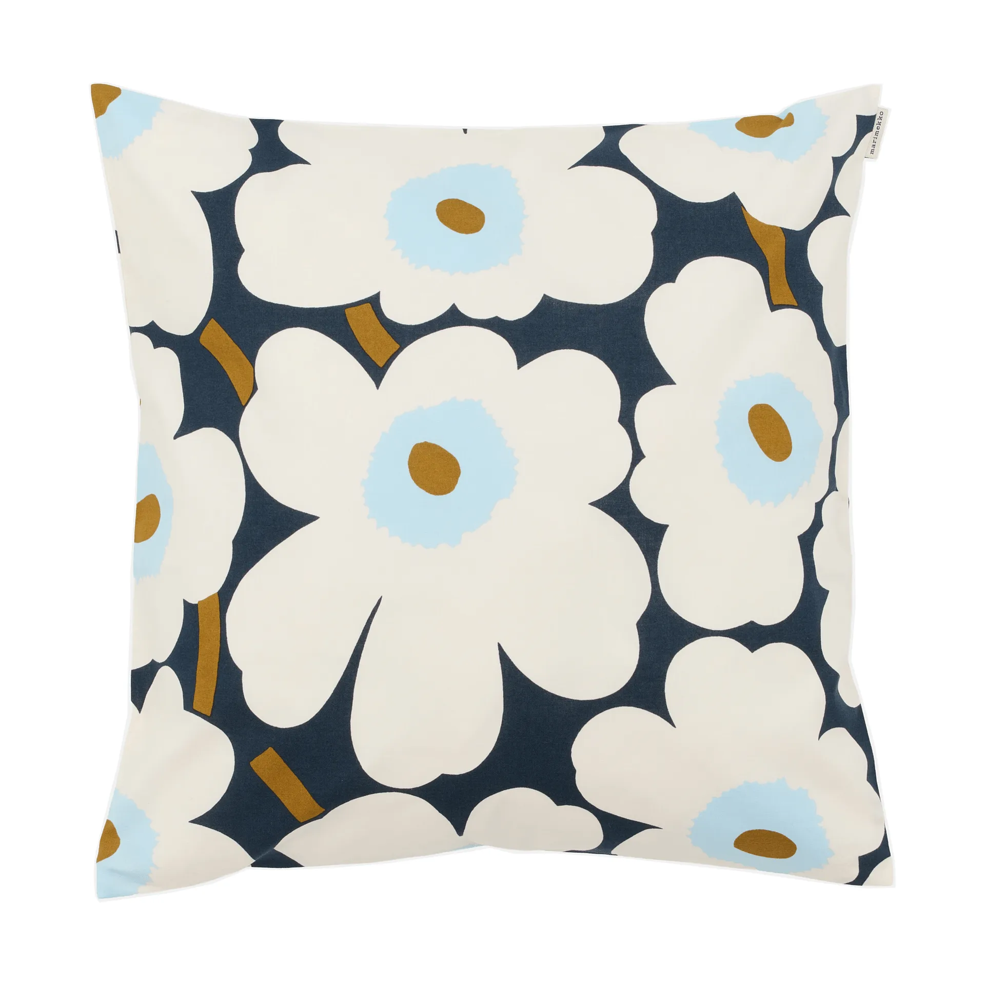 Pieni Unikko putetrekk 50x50 cm, Blueberry-white-cold blue Marimekko