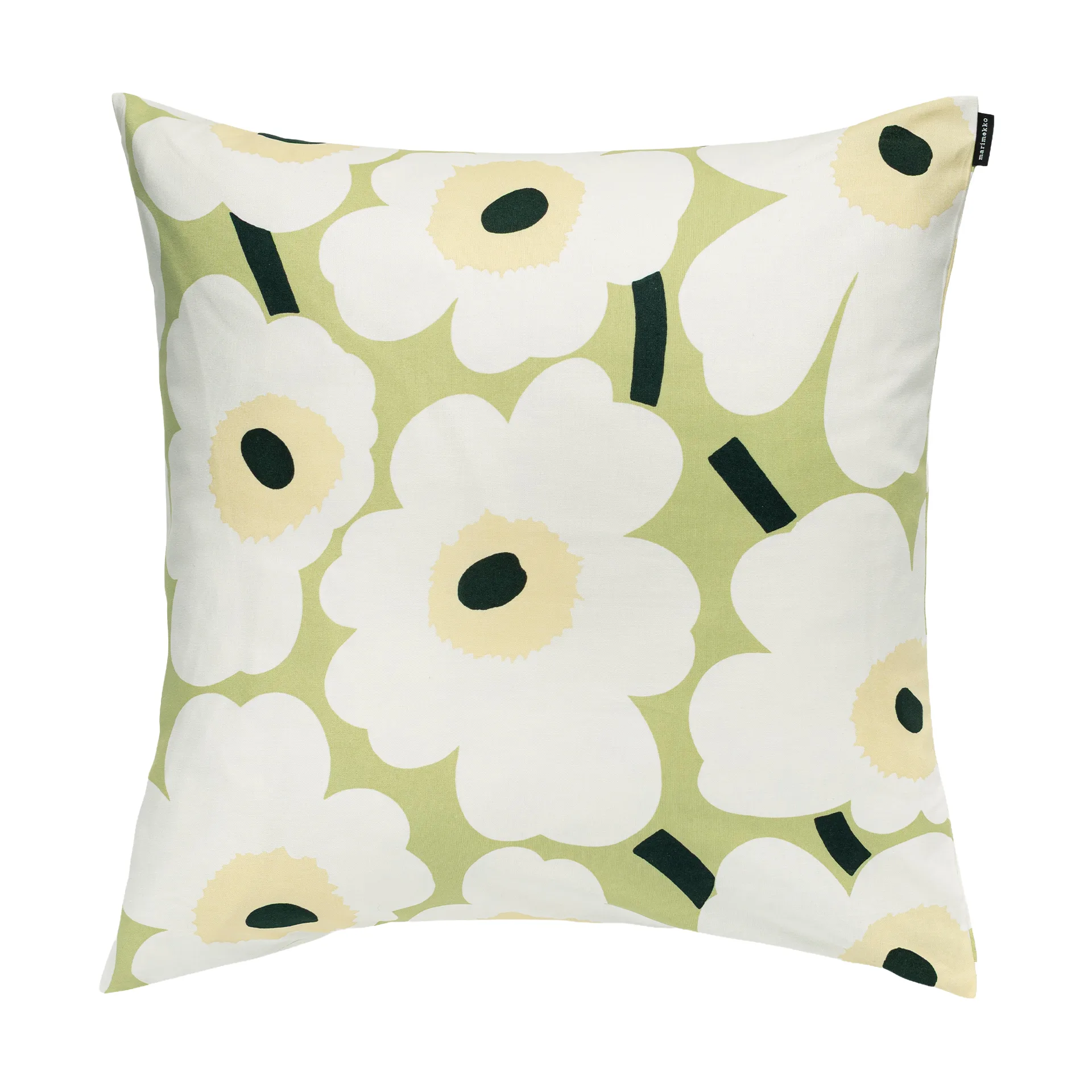 Pieni Unikko putetrekk 50x50 cm, Pear, off white, melon Marimekko