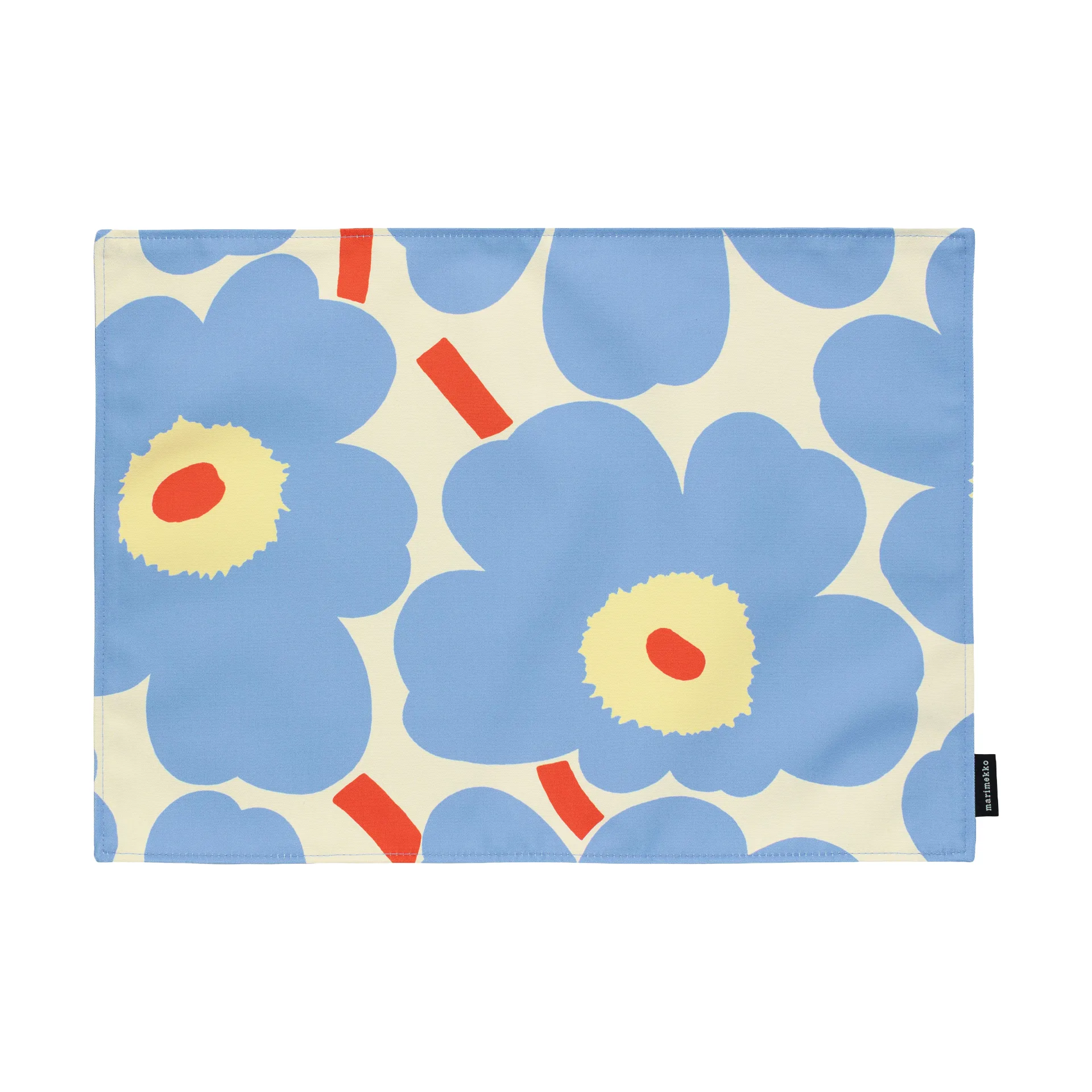 Pieni Unikko spisebrikke, Off white-light blue-melon-orange red, 31x42 cm Marimekko