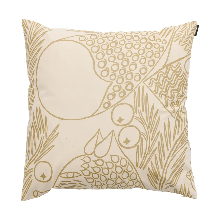 Piirto Ketunmarja putetrekk - Off white-gull, 50x50 cm - Marimekko