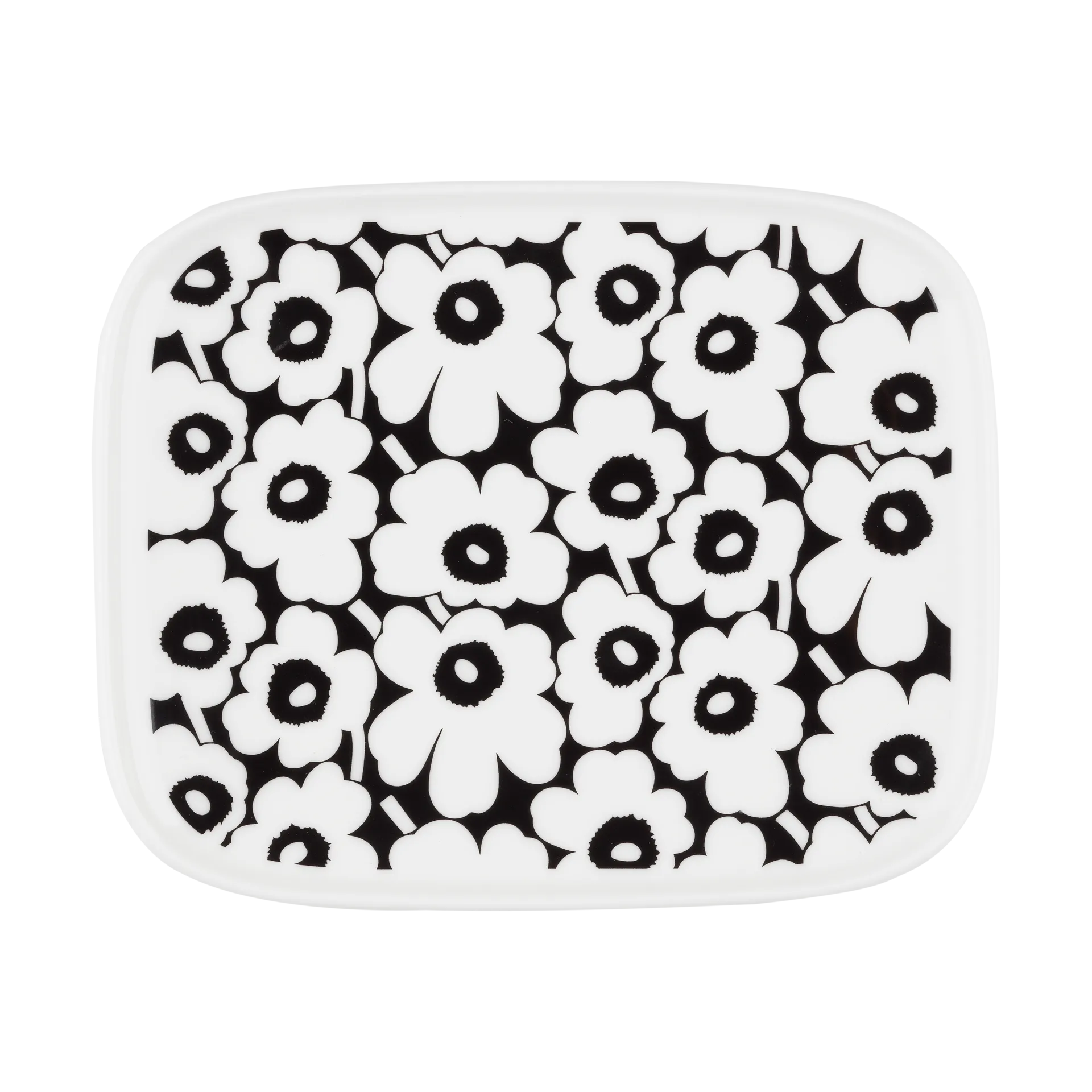 Pikkuinen Unikko fat 12x15 cm, Black-white Marimekko