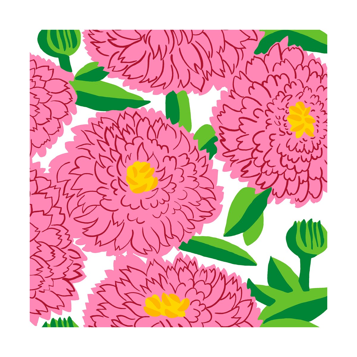 Marimekko Primavera serviett 33 x 33 cm 20-pk Pink