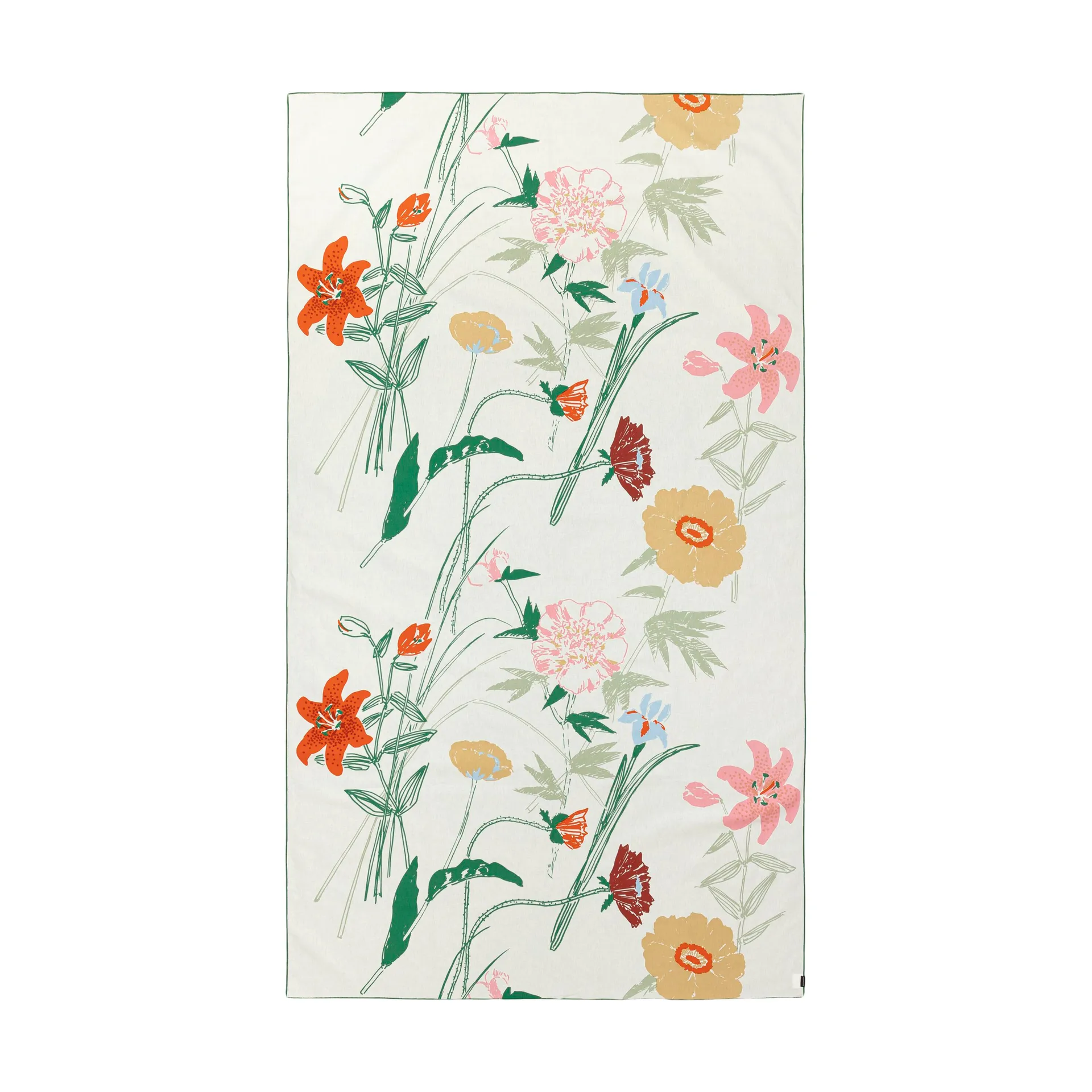 Puutarhakutsut bordduk 145x250 cm, White-green-orange-beige Marimekko