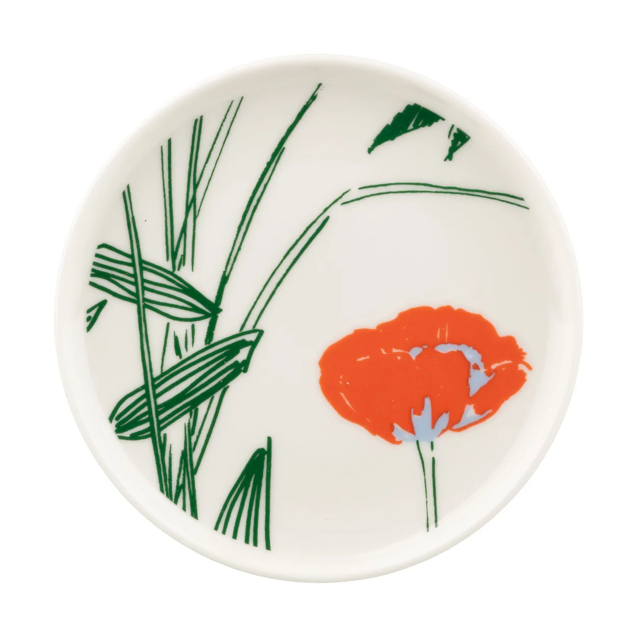 Marimekko Puutarhakutsut tallerken Ø13,5 cm White-green-orange