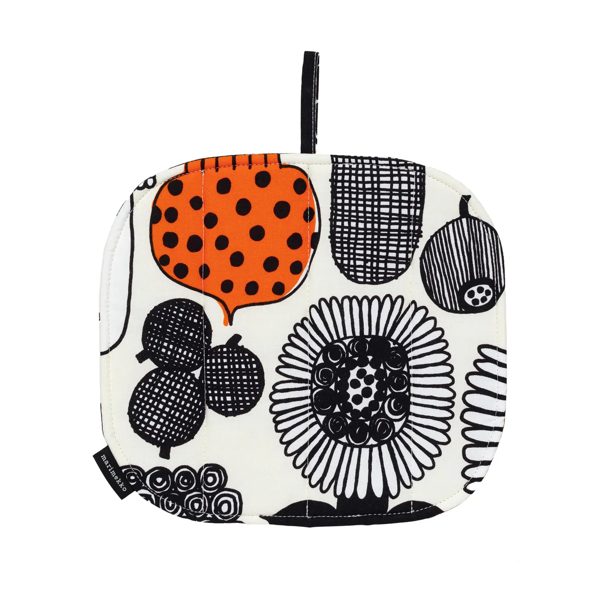 Marimekko Puutarhurin Parhaat gryteklut White-black-orange