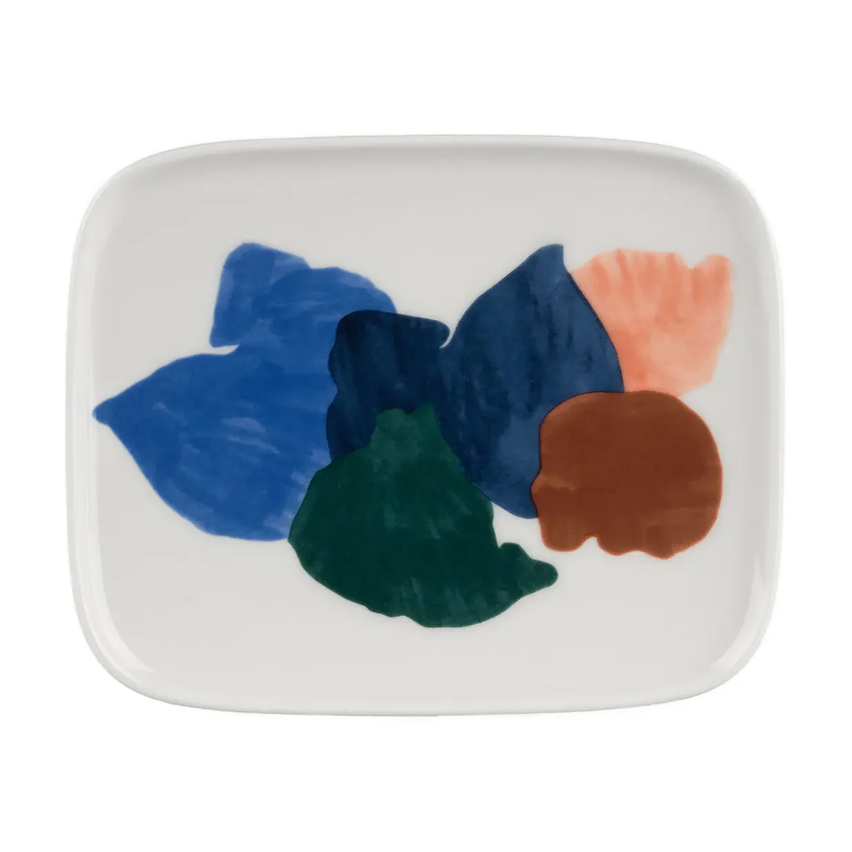 Pyykkipäivä tallerken 12 x 15 cm, Hvit-blå-grønn Marimekko
