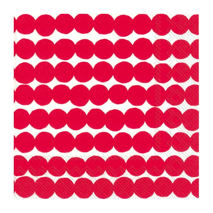 Räsymatto serviett 33x33 cm 20-pakning, Rød Marimekko