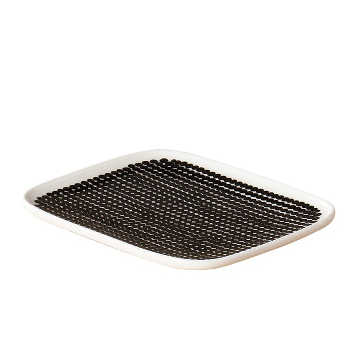 Räsymatto skål 15x12 cm, sort-hvit Marimekko