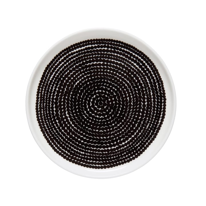 Räsymatto tallerken Ø 13,5 cm, svart-hvit Marimekko