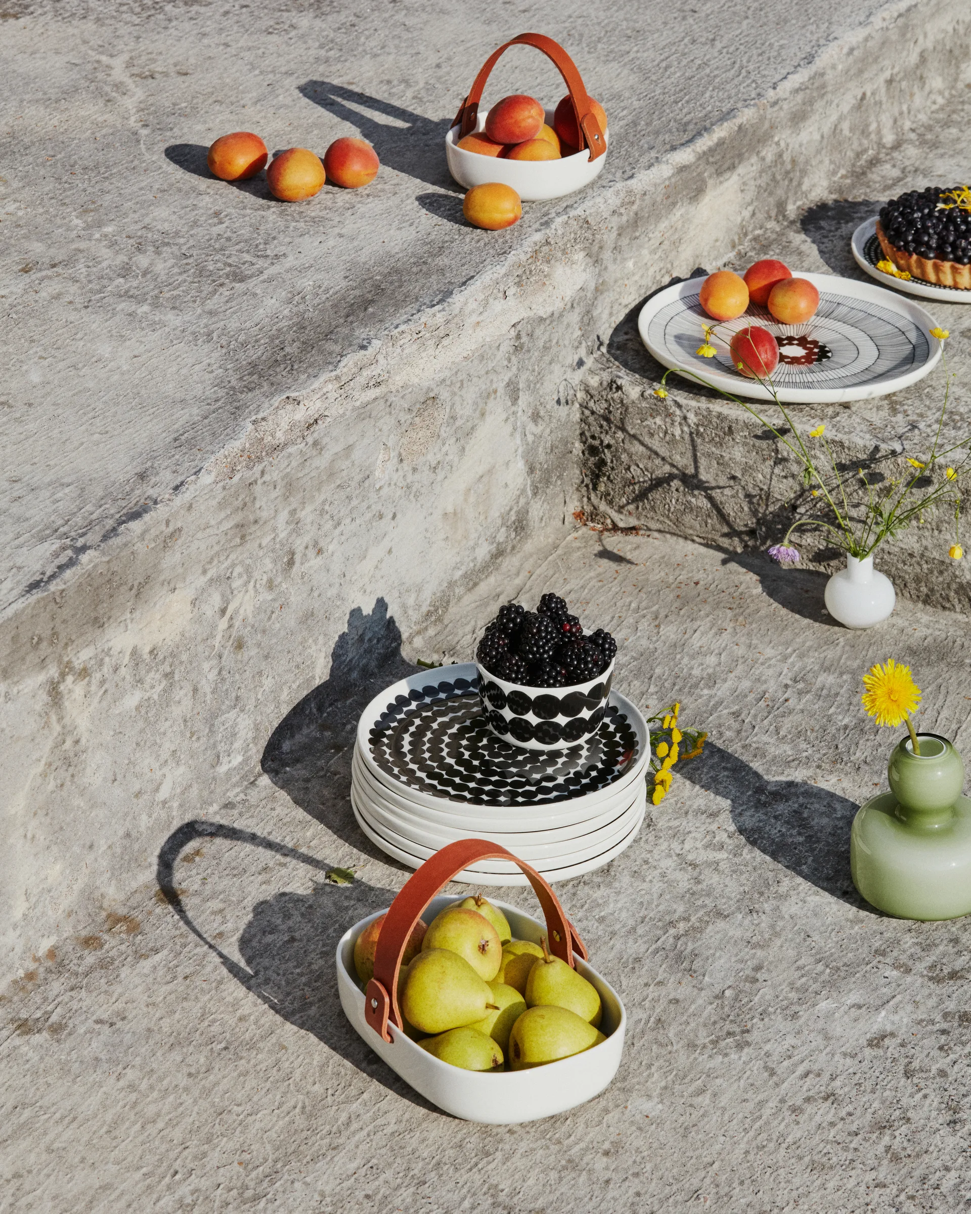 Räsymatto tallerken 20 cm, 6-pk sort-hvit,  Marimekko