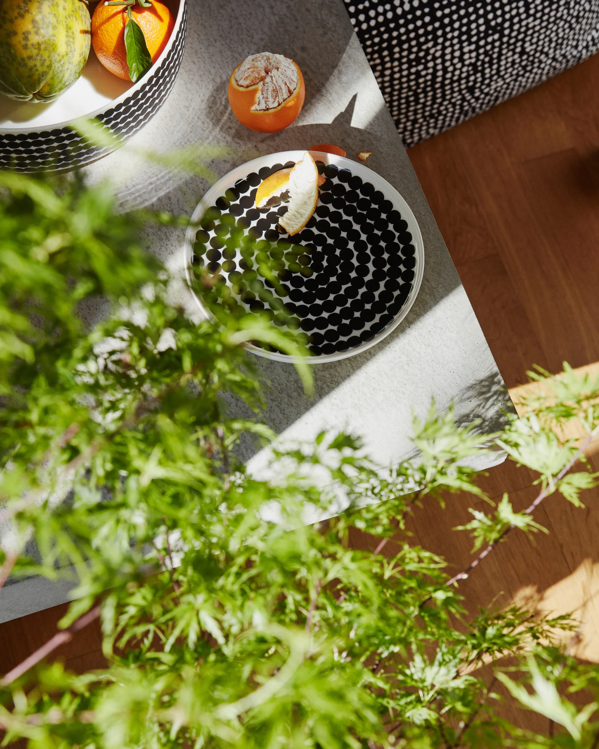 Räsymatto tallerken 20 cm, 6-pk sort-hvit Marimekko