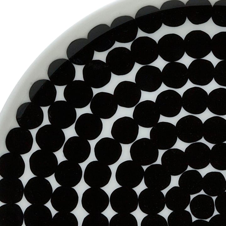 Räsymatto tallerken Ø 20 cm, svart-hvit Marimekko