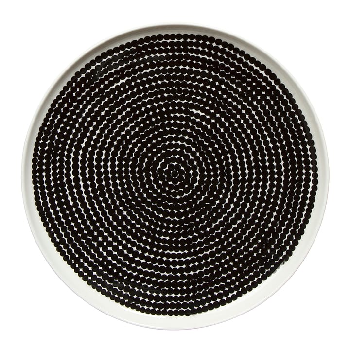 Räsymatto tallerken diameter 25 cm, sort-hvit Marimekko