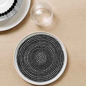 Räsymatto tallerken diameter 25 cm - sort-hvit - Marimekko