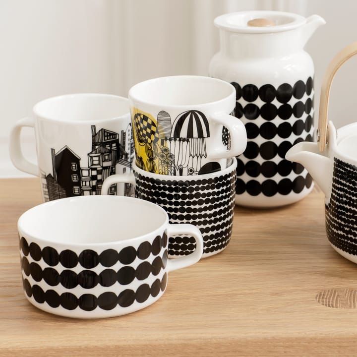 Räsymatto tekopp 25 cl, svart-hvit Marimekko