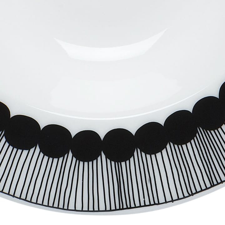 Siirtolapuutarha dyp tallerken Ø 20 cm, svart-hvit Marimekko
