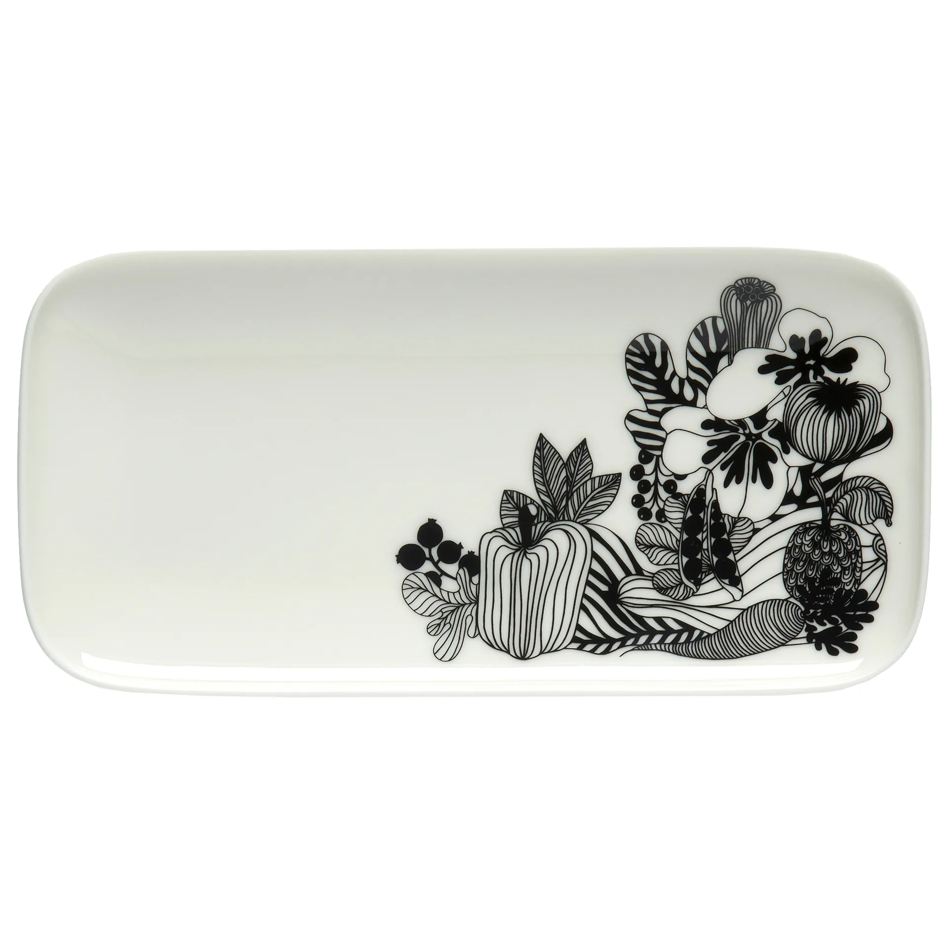 Siirtolapuutarha fat 24,5x12 cm, svart-hvit Marimekko