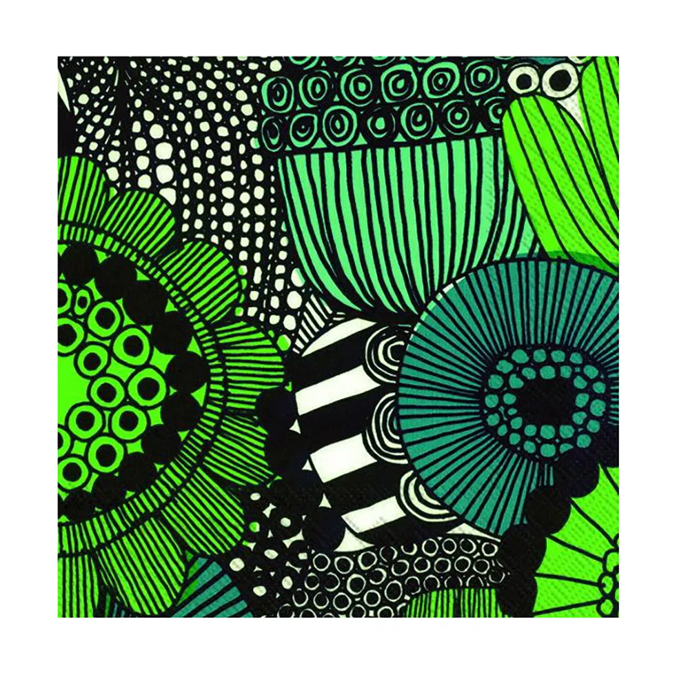 Siirtolapuutarha serviett 33x33 cm 20-pk, Grønn Marimekko