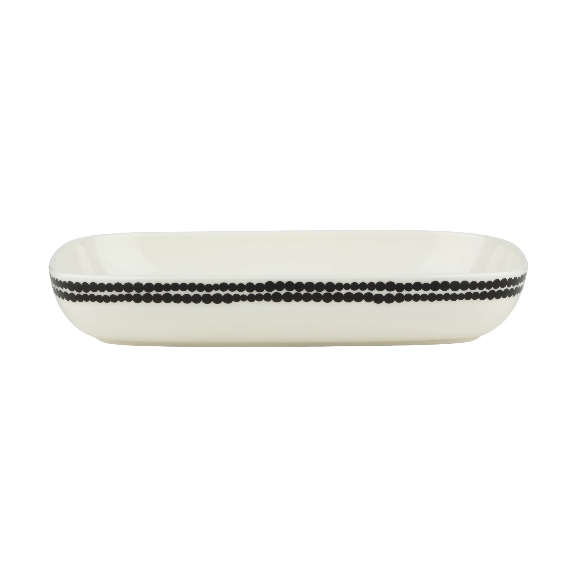 Siirtolapuutarha Tallerken 18 x 25 cm, Black-white Marimekko